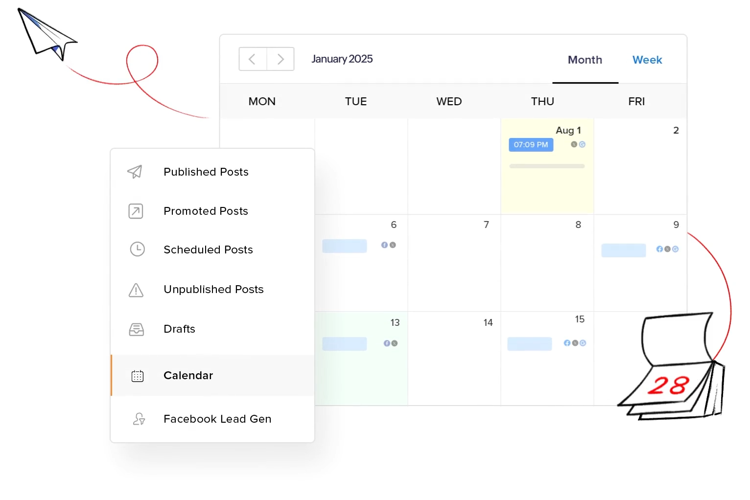 Social media calendar